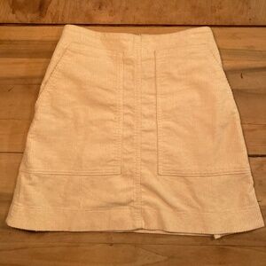 Cream colored corduroy skirt from Uniqlo